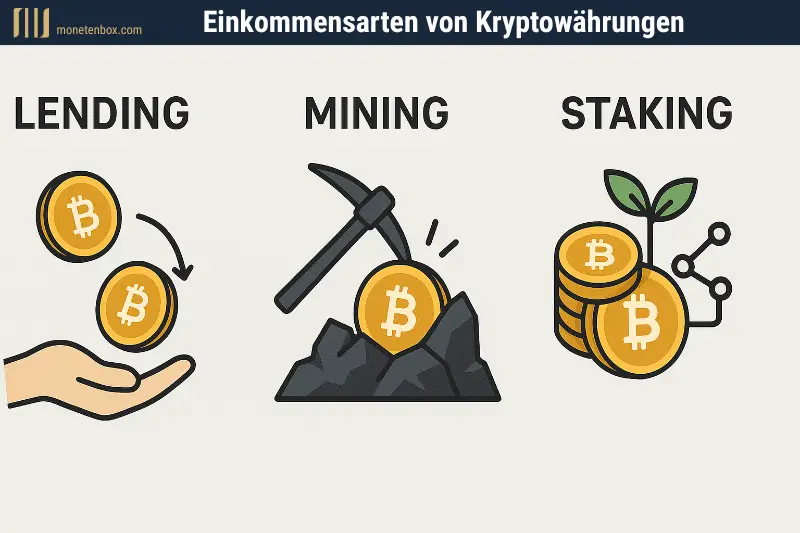 Lending, Mining, Staking